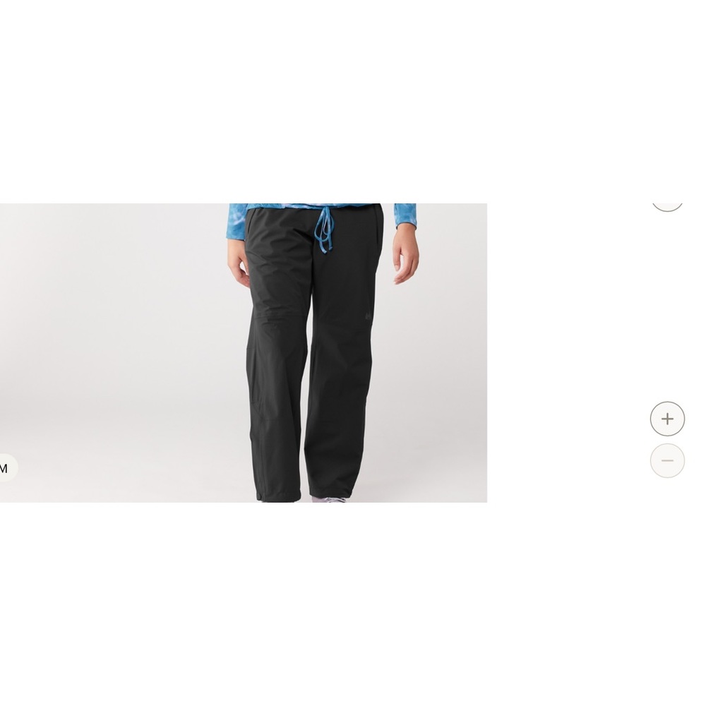 Women’s Medium Petite Black Waterproof Pants with Straight Leg Cut